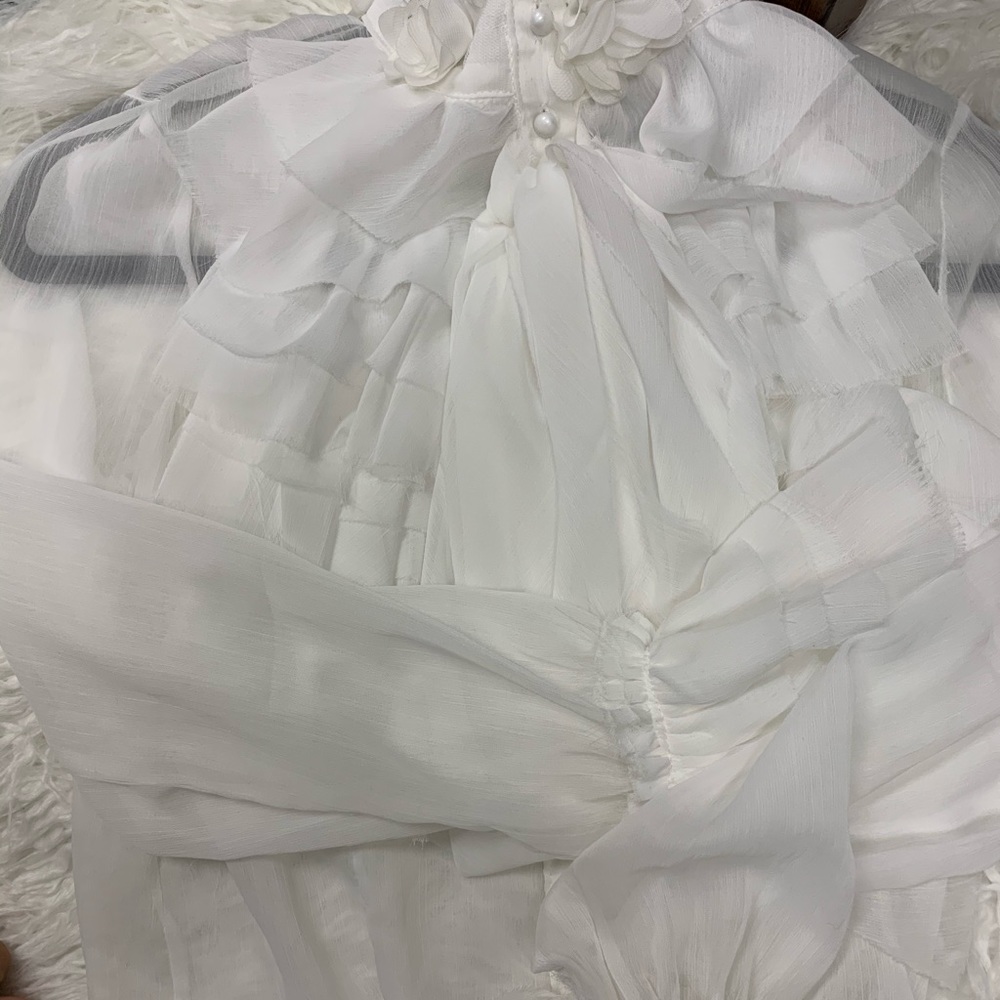 NWT-Pussy bow blouse white - Picture 7 of 7